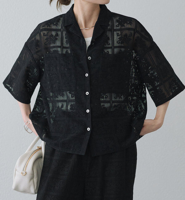  「クロシェット風レースブラウス」|シャツ・ブラウス|