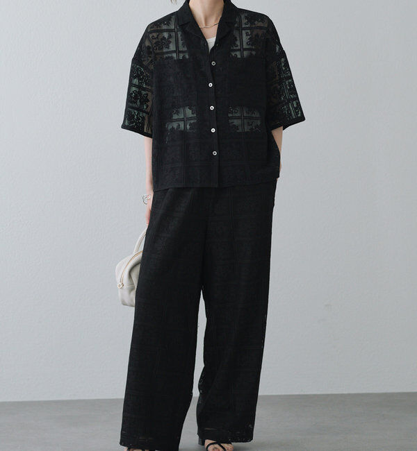  「クロシェット風レースブラウス」|シャツ・ブラウス|