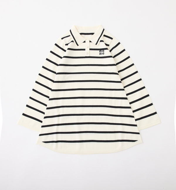  「ポロ襟ニットワンピース」|ワンピース|