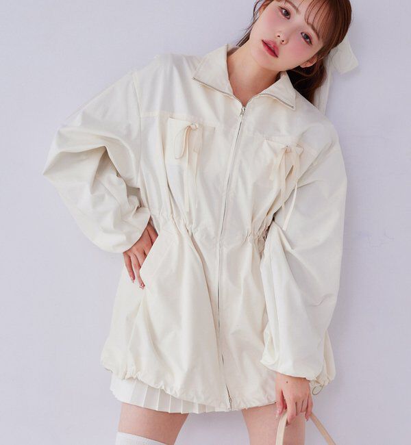  「サイドラインリボンブルゾン」|ダウンベスト・ベスト|