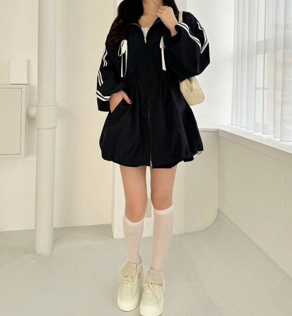  「サイドラインリボンブルゾン」|ダウンベスト・ベスト|