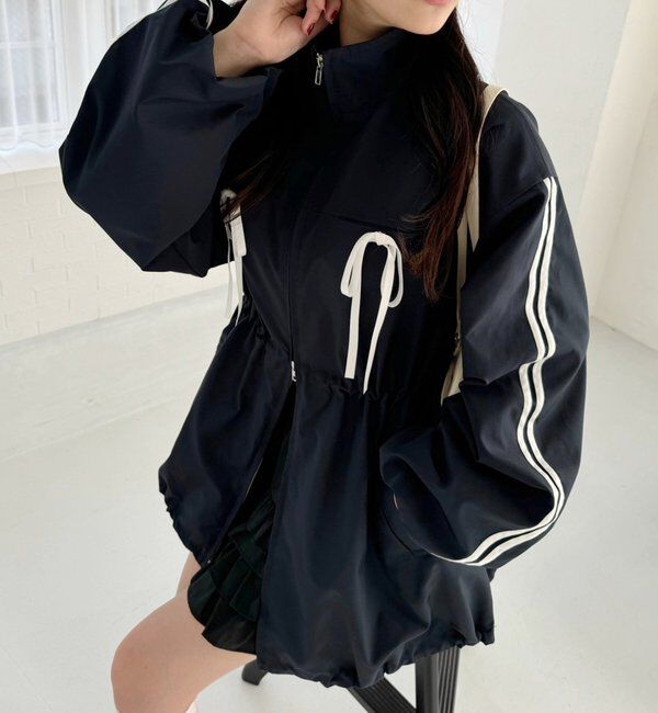  「サイドラインリボンブルゾン」|ダウンベスト・ベスト|