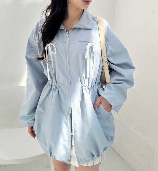  「サイドラインリボンブルゾン」|ダウンベスト・ベスト|