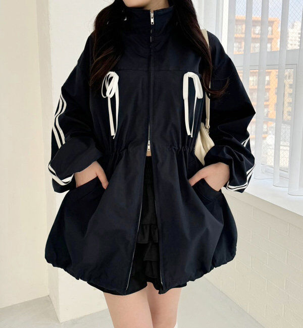  「サイドラインリボンブルゾン」|ダウンベスト・ベスト|