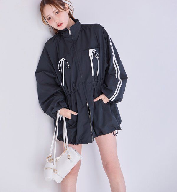  「サイドラインリボンブルゾン」|ダウンベスト・ベスト|