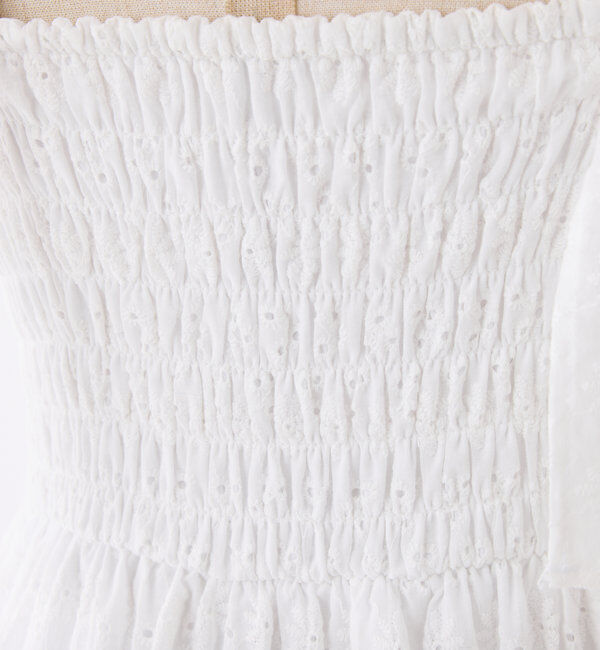  「肩リボンティアードキャミワンピース」|ワンピース|