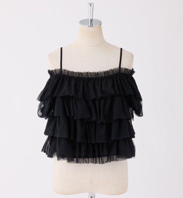  「ティアードチュールブラウス」|シャツ・ブラウス|