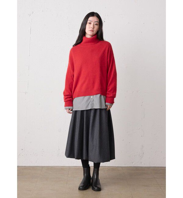 MidiUmi「MidiUmi ラクーンニットハイネックプルオーバー」|ニット・セーター|