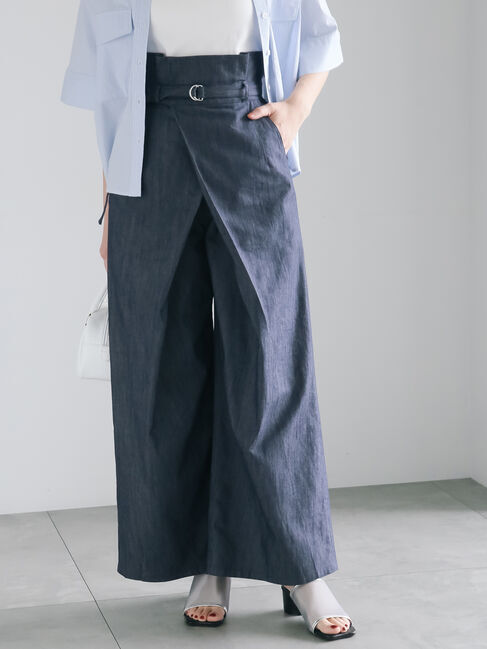 Te chichi「ハイウエストワイドチノパンツ《2025summer catalog item》」|その他|ブルー