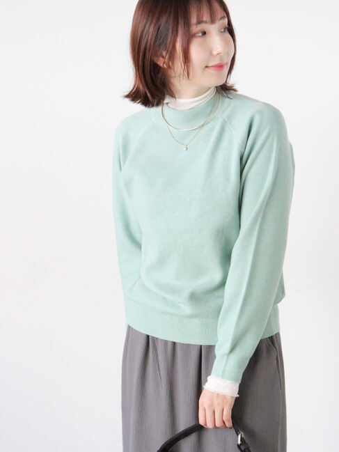 Te chichi TERRASSE「もちもちミラノリブハイネックニット」|ニット・セーター|ミント