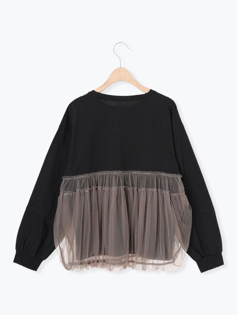 Samansa Mos2「チュールドッキングカットソー」|Tシャツ・カットソー|