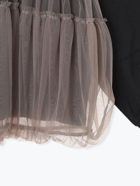 Samansa Mos2「チュールドッキングカットソー」|Tシャツ・カットソー|