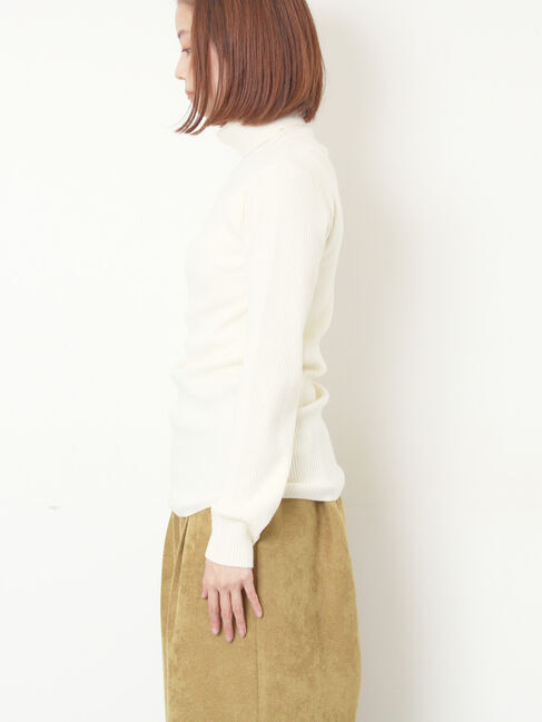 Samansa Mos2「【マシンウォッシャブル】もちもちリブタートルネックニット」|ニット・セーター|
