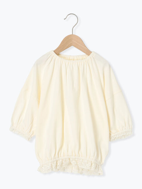 Samansa Mos2 Lagom「5分袖レースカットソー」|Tシャツ・カットソー|