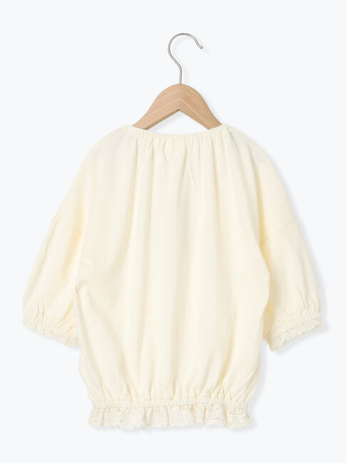 Samansa Mos2 Lagom「5分袖レースカットソー」|Tシャツ・カットソー|