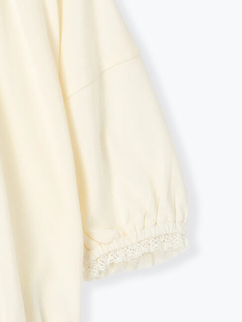 Samansa Mos2 Lagom「5分袖レースカットソー」|Tシャツ・カットソー|