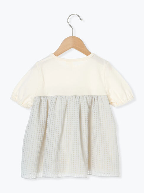 Samansa Mos2 Lagom「シアーチェック切替カットソー」|Tシャツ・カットソー|