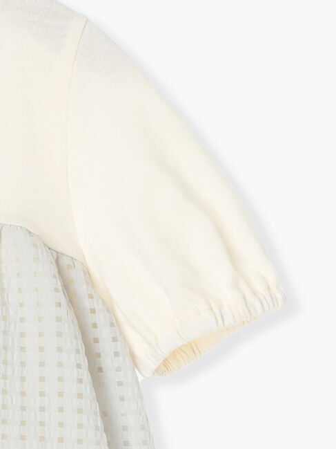 Samansa Mos2 Lagom「シアーチェック切替カットソー」|Tシャツ・カットソー|