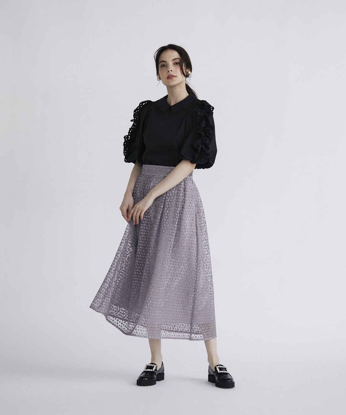 Maglie le cassetto「刺繍フリルブラウス」|シャツ・ブラウス|