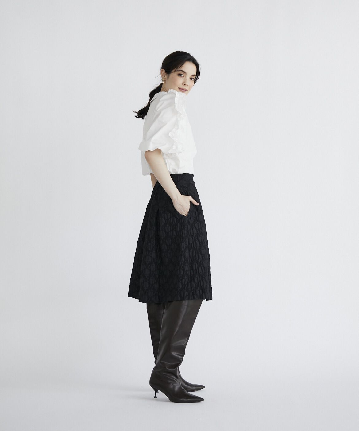 Maglie le cassetto「刺繍フリルブラウス」|シャツ・ブラウス|