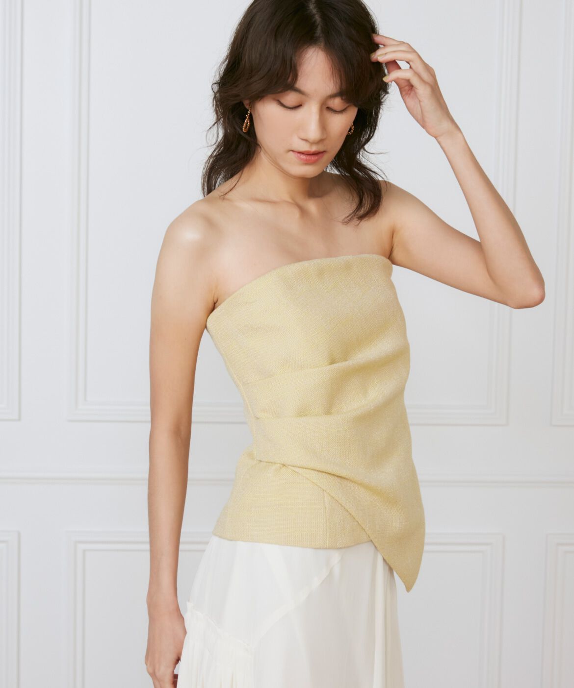 INED「タックビスチェ《la veille by SUPERIOR CLOSET》」|シャツ・ブラウス|イエロー