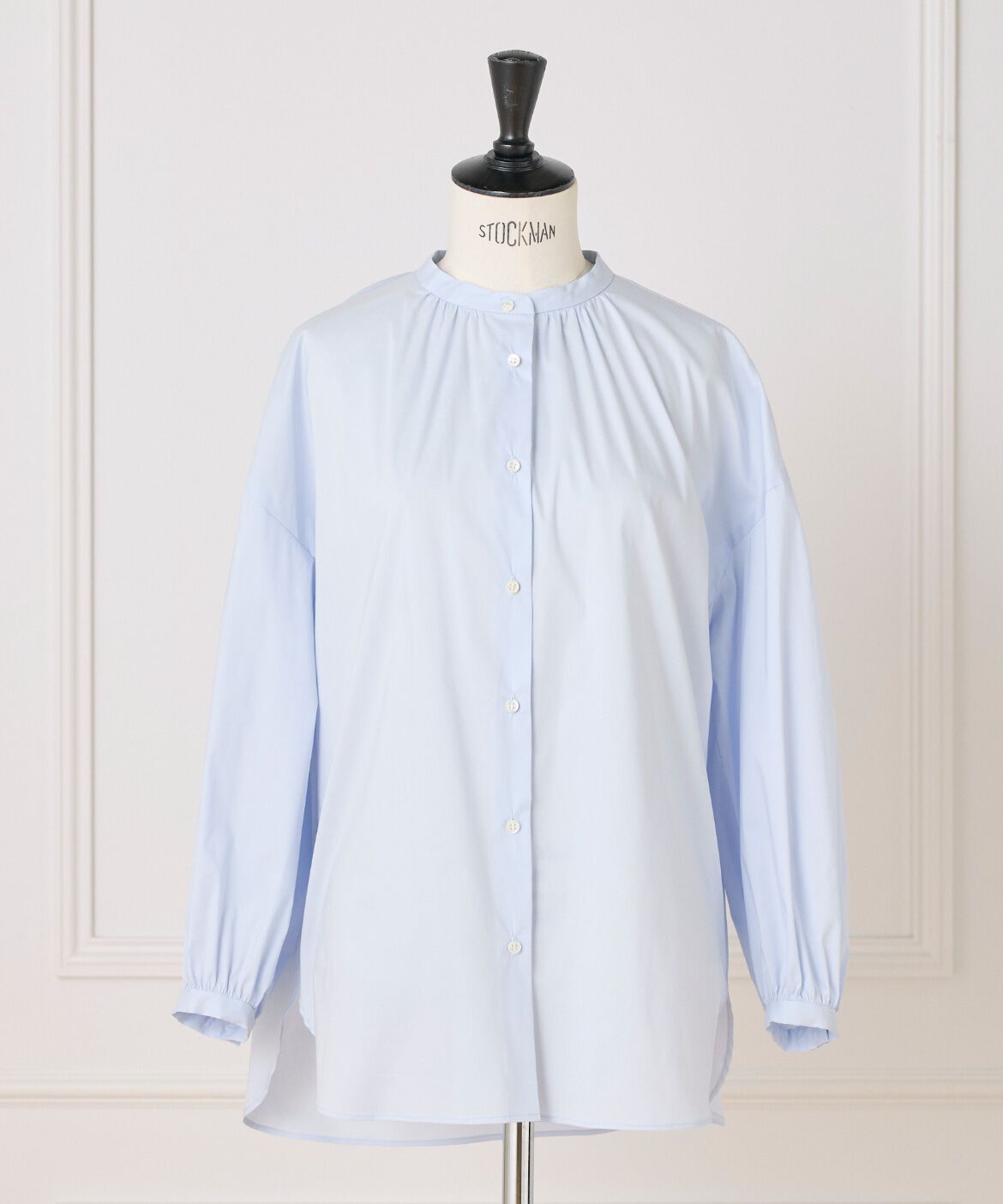 7-IDconcept.「バンドカラーブラウス」|シャツ・ブラウス|サックス3