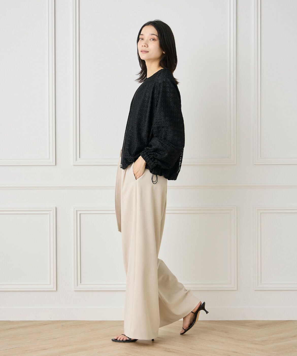 INED「《大きいサイズ》ベルテッドパンツ」|その他|