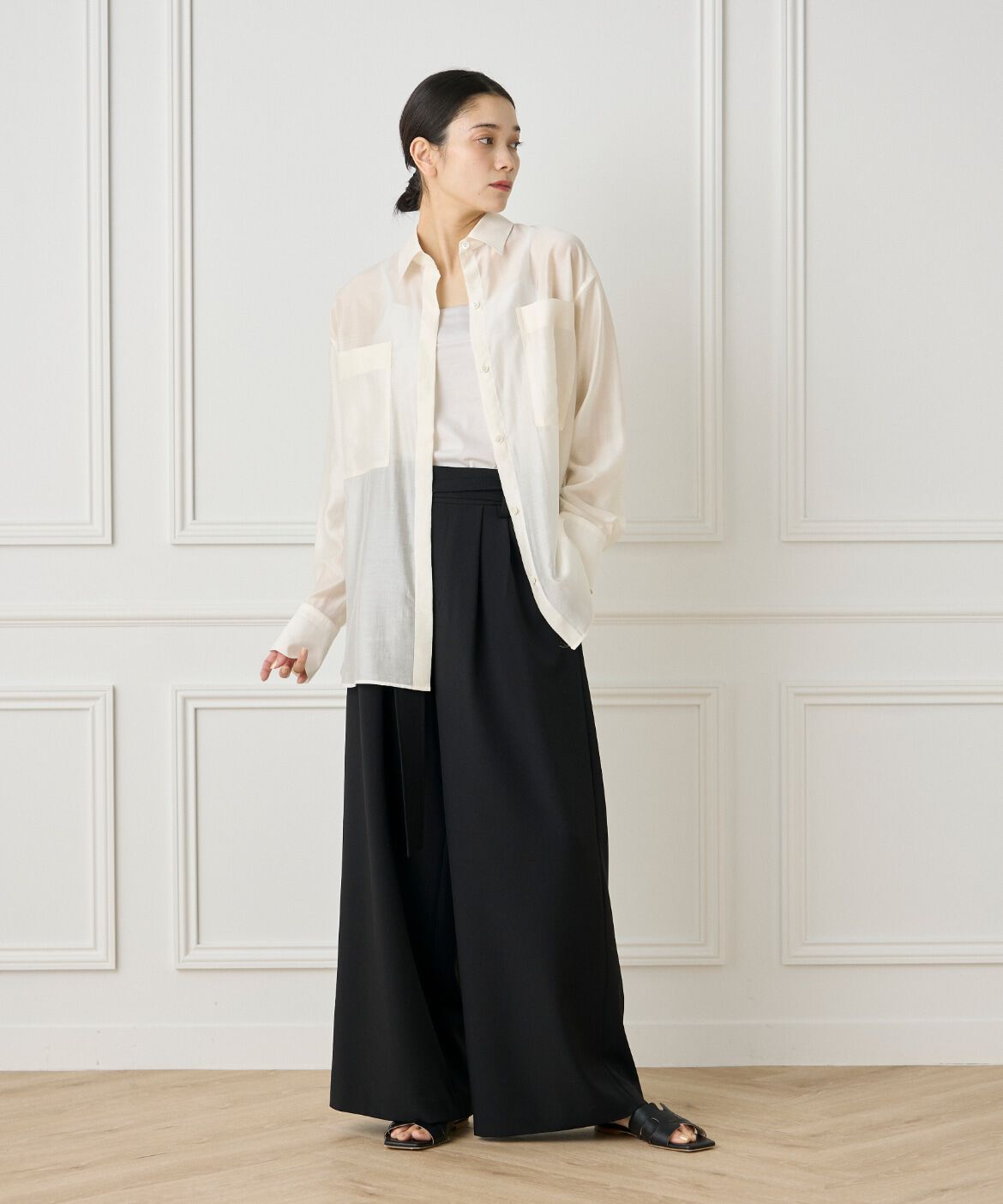 INED「《大きいサイズ》ベルテッドパンツ」|その他|