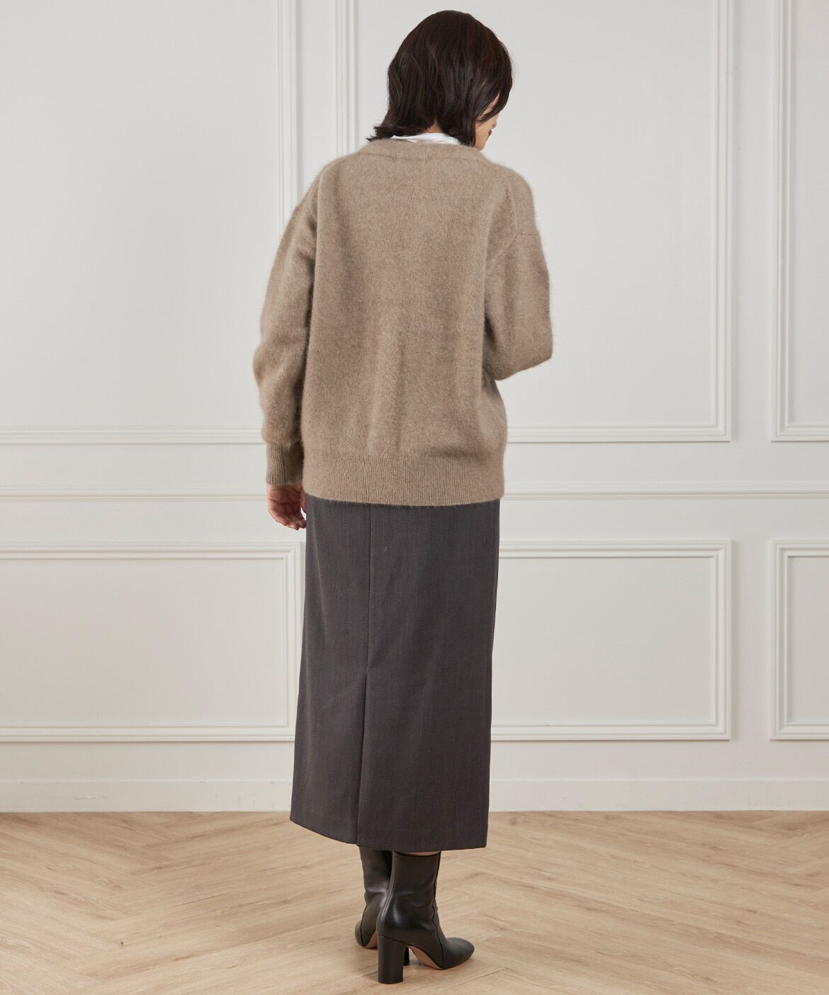 INED「ベルテッドスカート」|タイト|