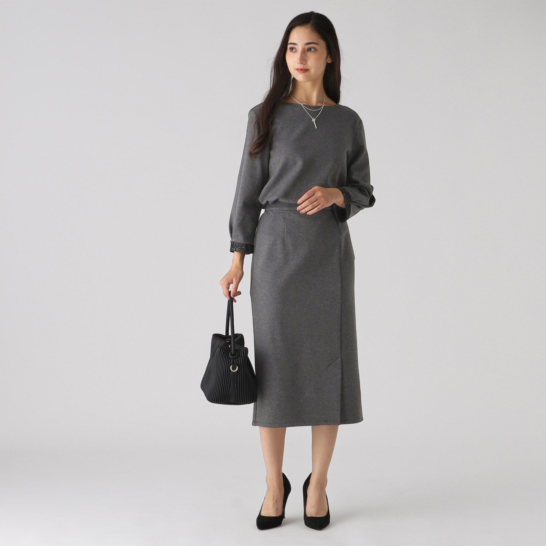 COUP DE CHANCE「【洗える／日本製】袖レースプルオーバージャージ」|Tシャツ・カットソー|