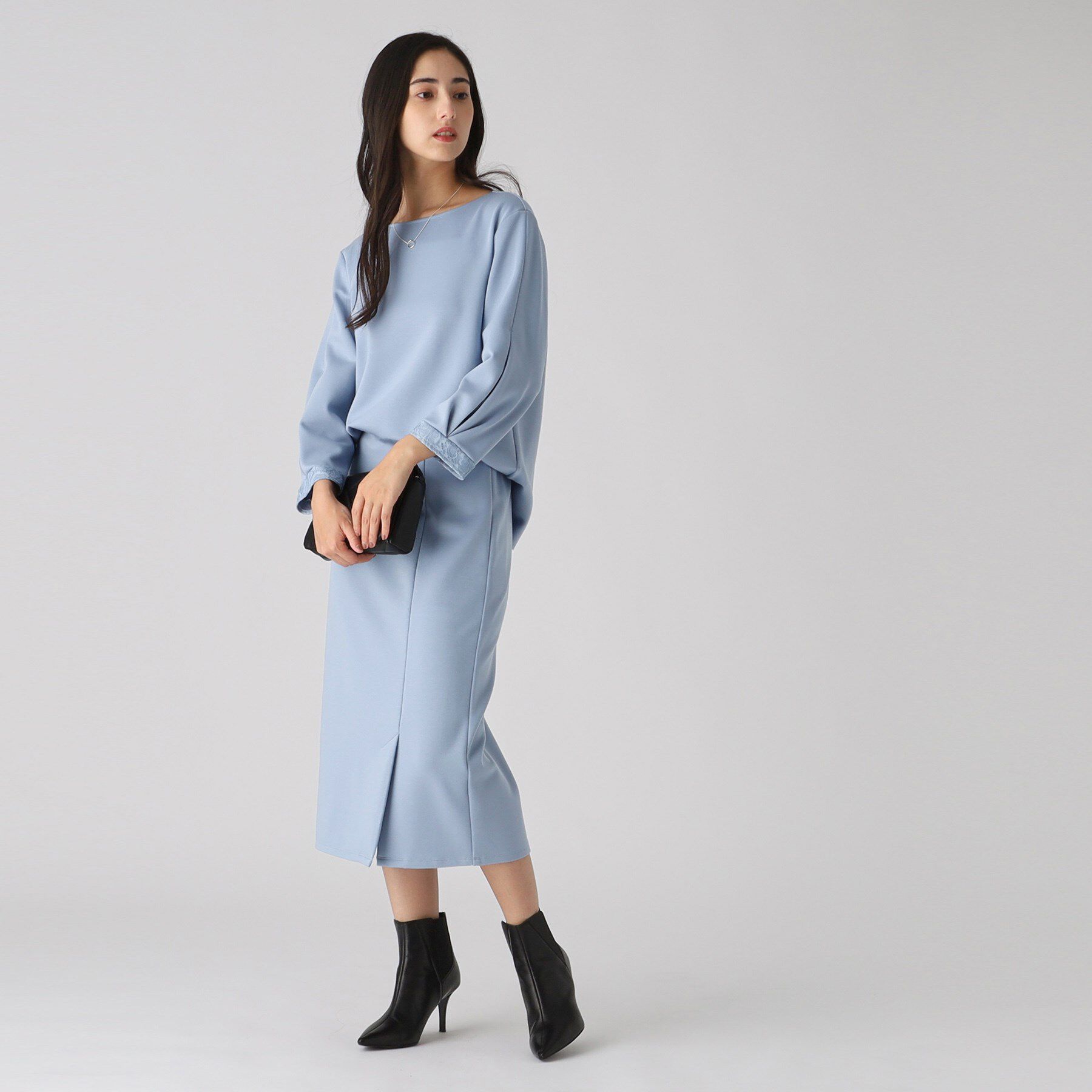 COUP DE CHANCE「【洗える／日本製】袖レースプルオーバージャージ」|Tシャツ・カットソー|