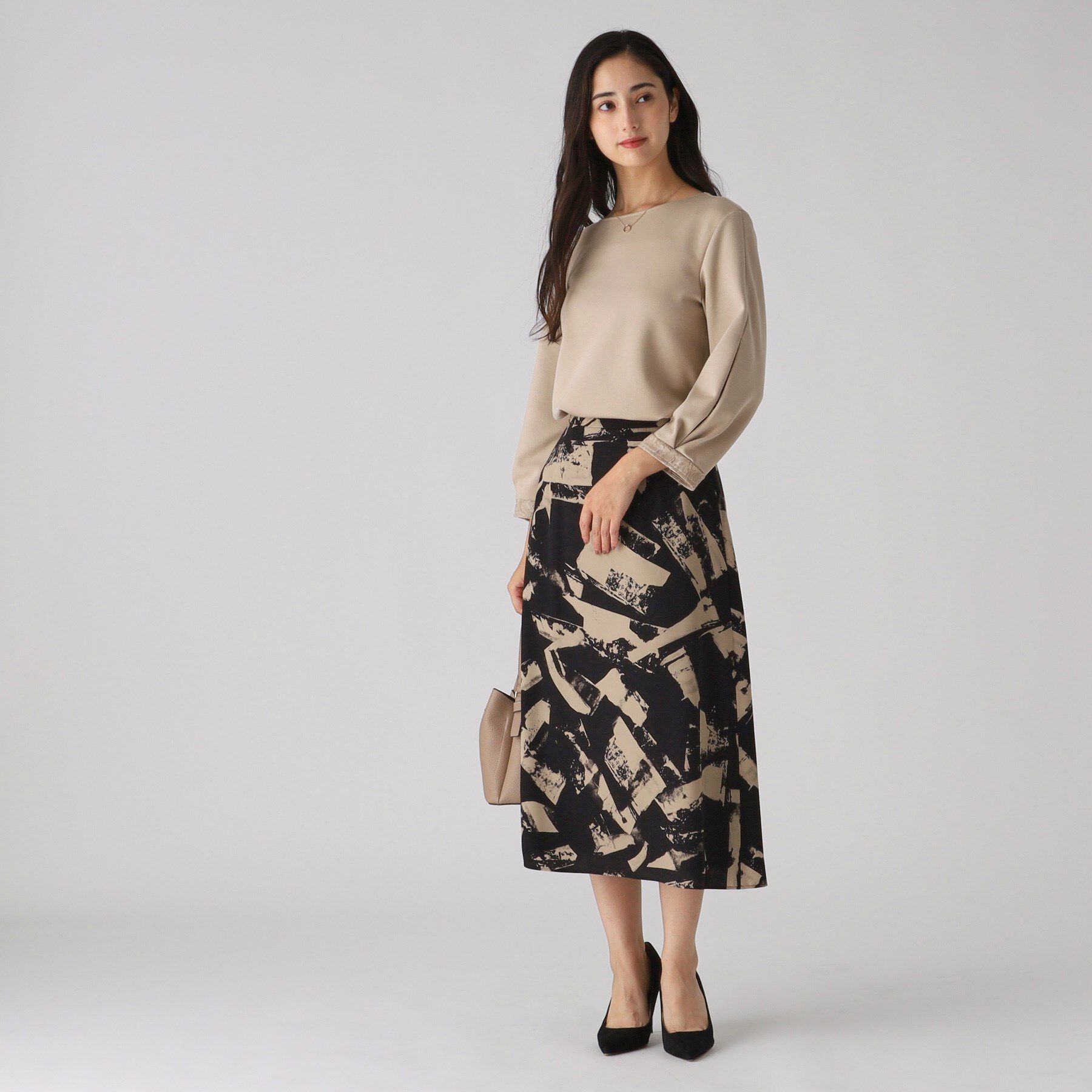 COUP DE CHANCE「【洗える／日本製】袖レースプルオーバージャージ」|Tシャツ・カットソー|