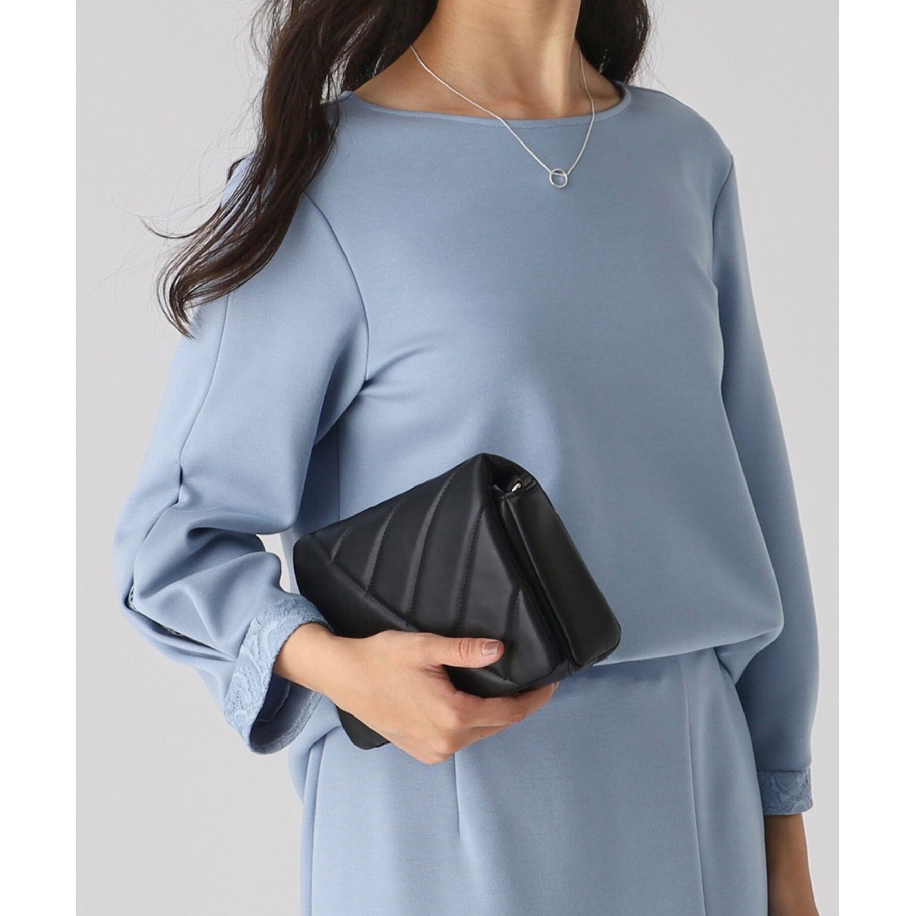 COUP DE CHANCE「【洗える／日本製】袖レースプルオーバージャージ」|Tシャツ・カットソー|