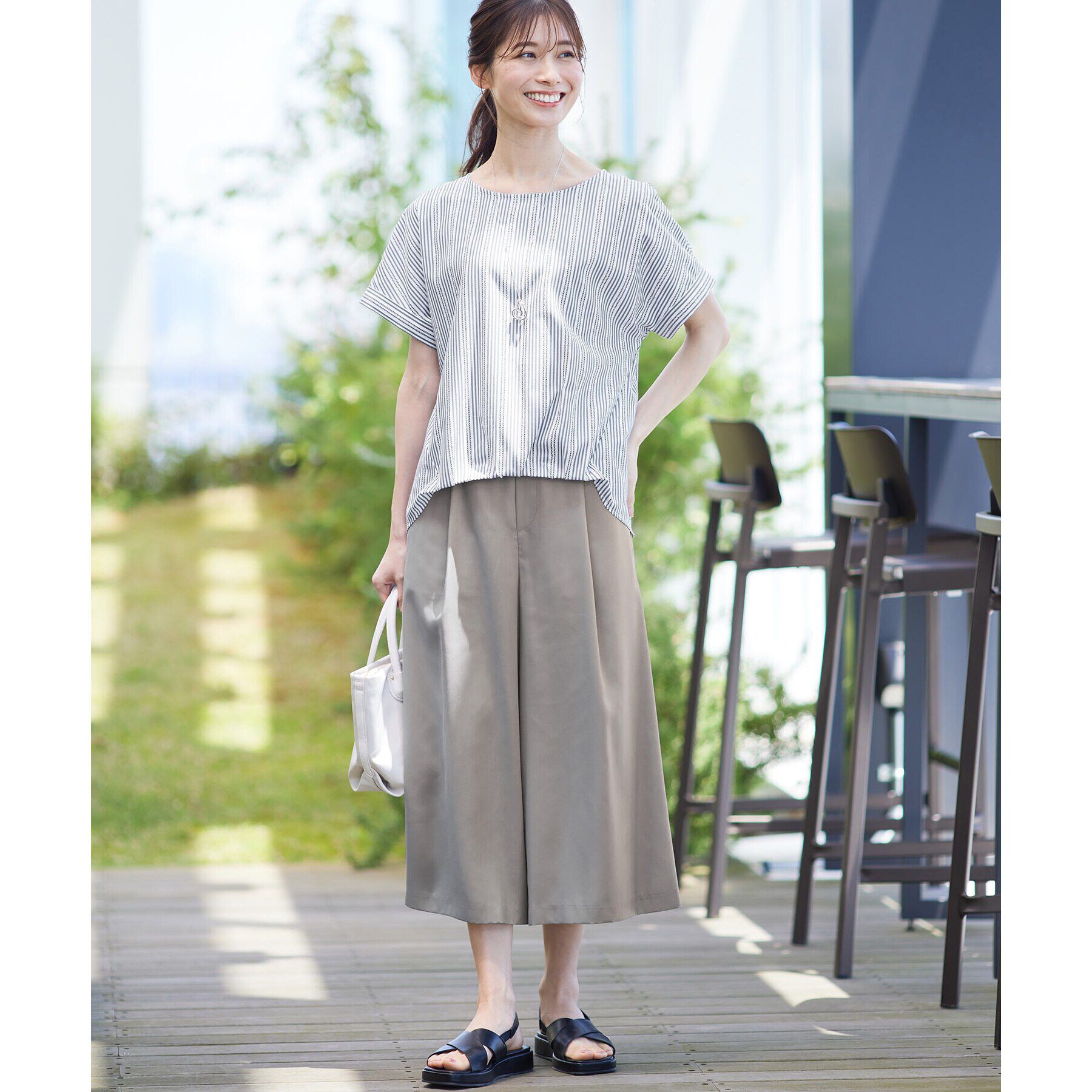 Reflect「【SALE／体型カバー／マシンウォッシュ可／ウエストゴム仕様／セットアップ可能】リラクシーガウチョパ」|その他|