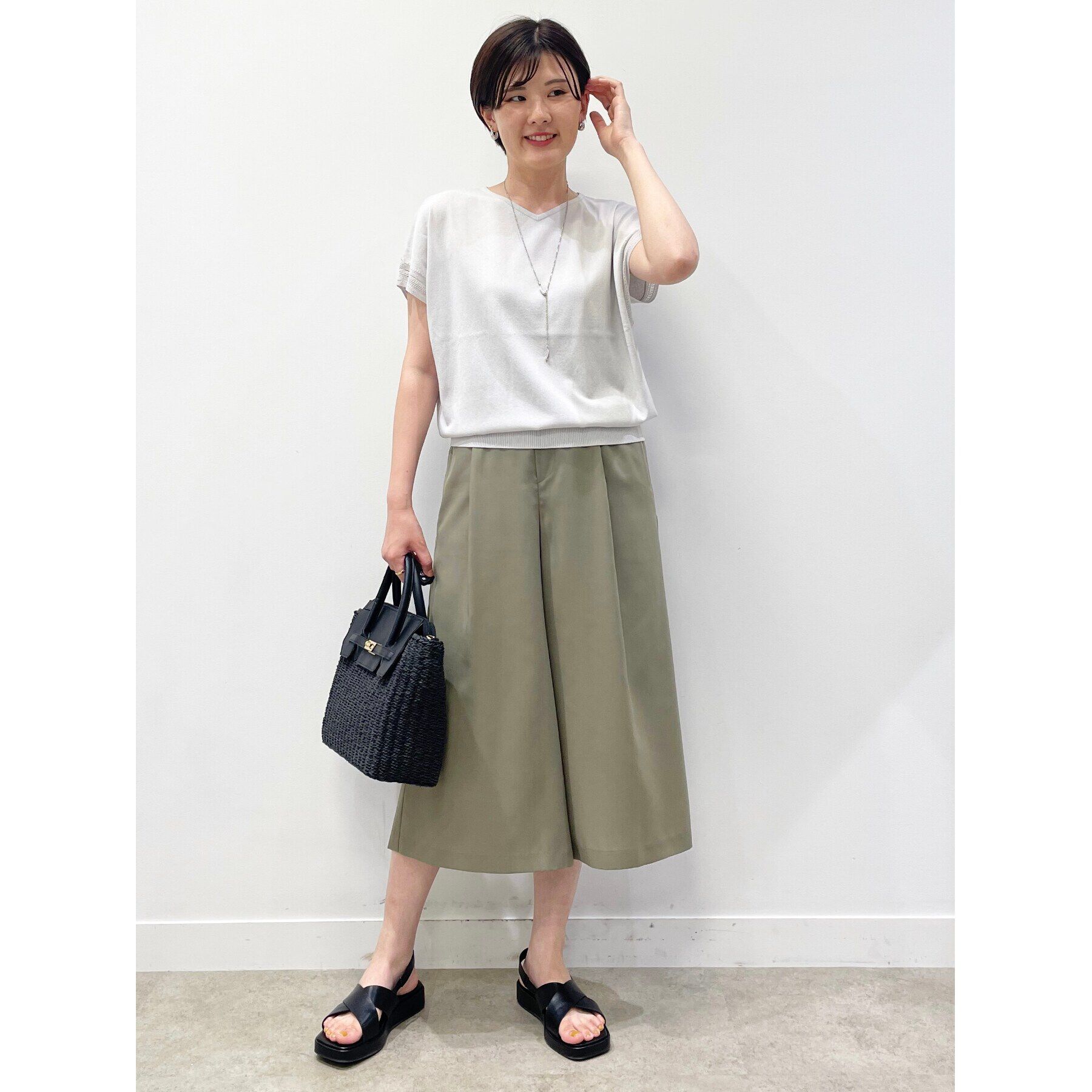 Reflect「【SALE／体型カバー／マシンウォッシュ可／ウエストゴム仕様／セットアップ可能】リラクシーガウチョパ」|その他|