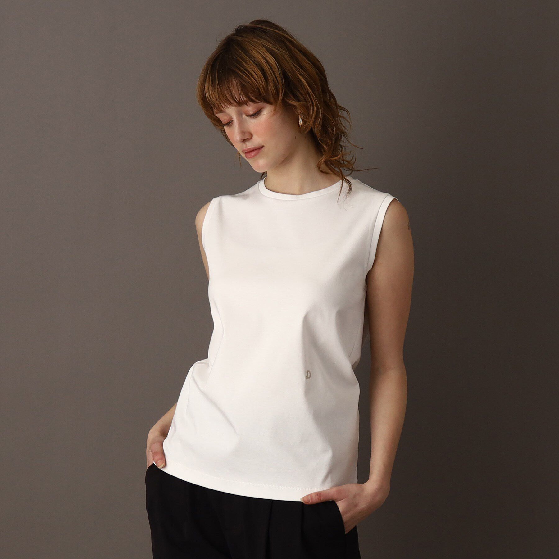 DRESSTERIOR「アイスクリアコットンノースリーブ」|Tシャツ・カットソー|