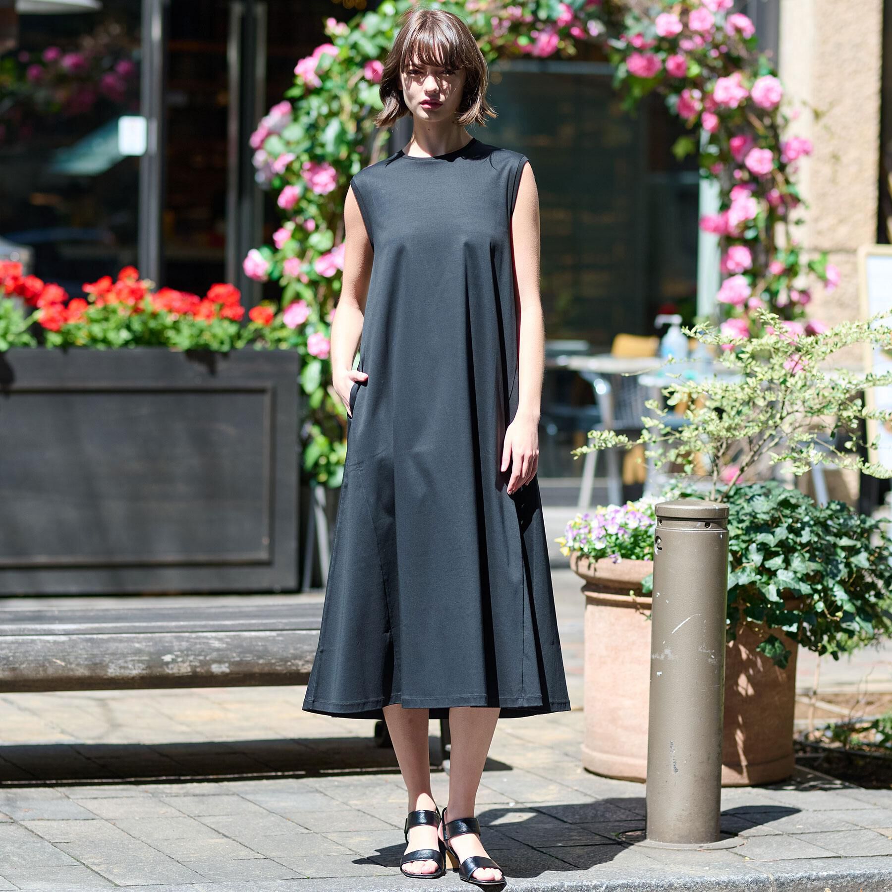 DRESSTERIOR「【ポケットあり/接触冷感/抗菌防臭/消臭】アイスクリアコットンワンピース」|ワンピース|