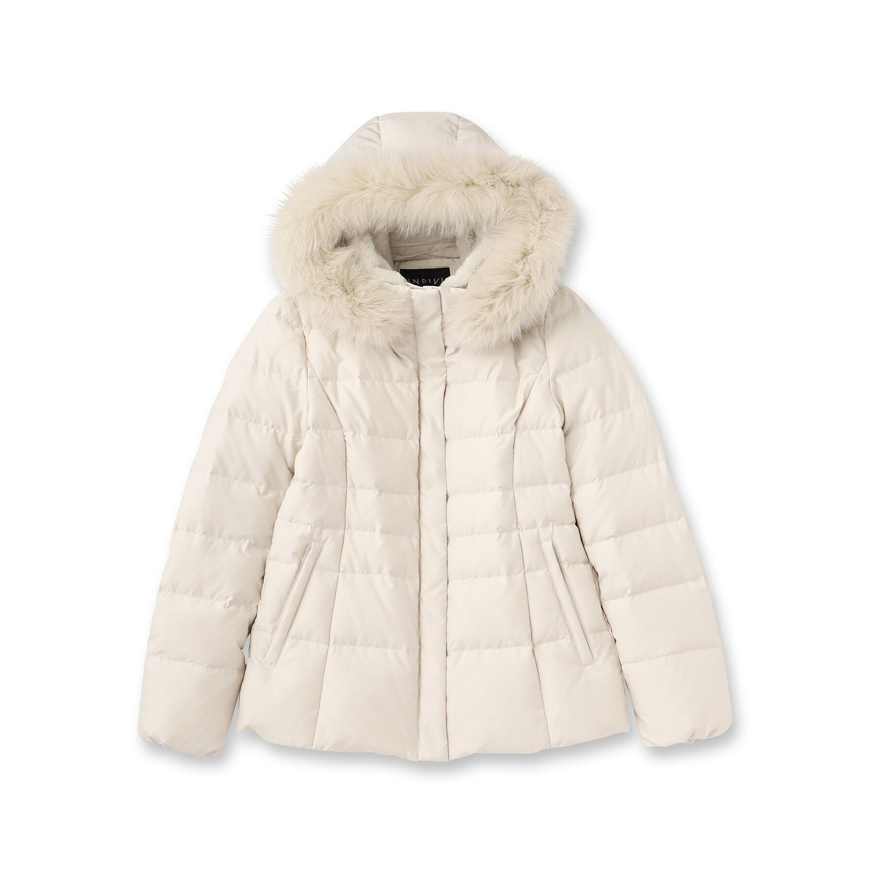 INDIVI「【リニューアル！／マルチWAY／フォックスファー／ショート丈】リサイクルダウンコート」|ダウン|