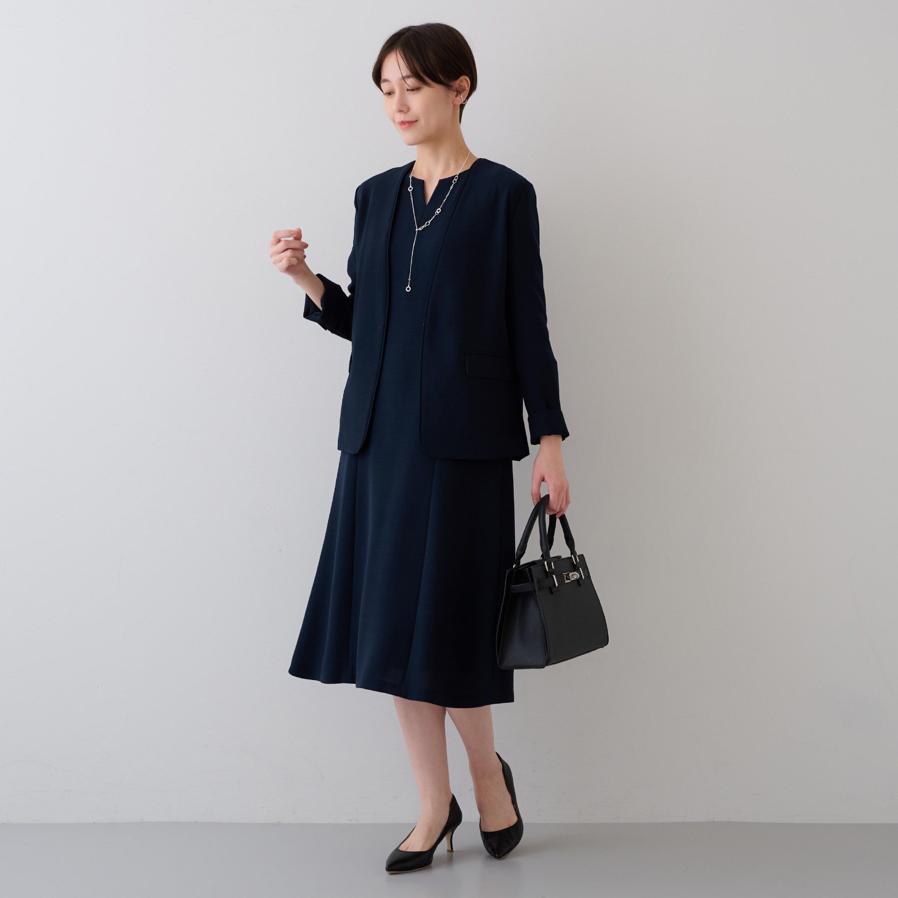 INDIVI「【着る日傘/遮熱/UVケア】フィット＆フレアワンピース」|ワンピース|