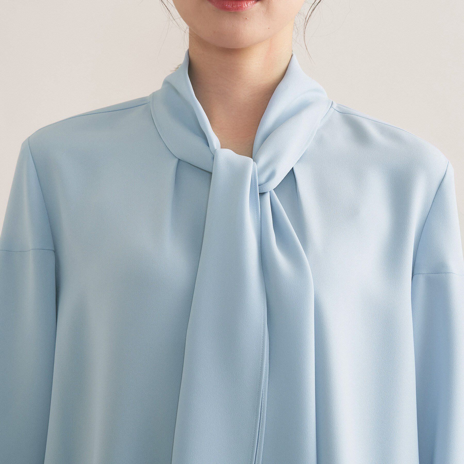 INDIVI「【セレモニー／洗える】ジョーゼットボウタイブラウス」|シャツ・ブラウス|