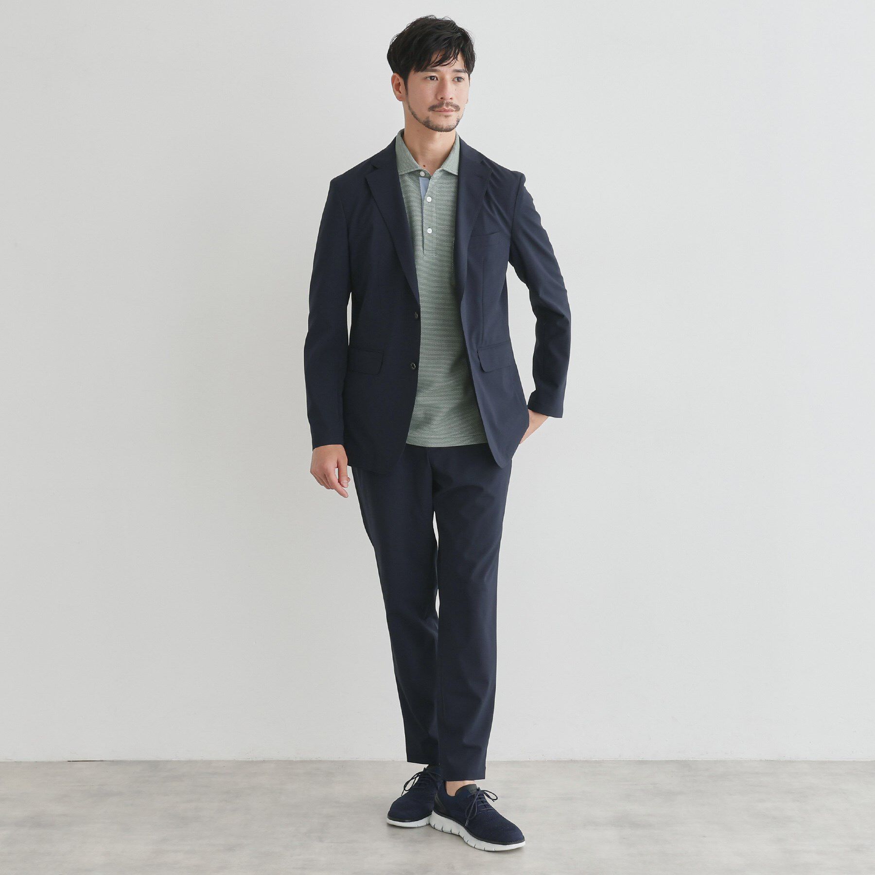 TAKEO KIKUCHI「【LIMITED】吸水速乾セットアップ／背抜きジャケット＆イージーパンツ」|スーツ|