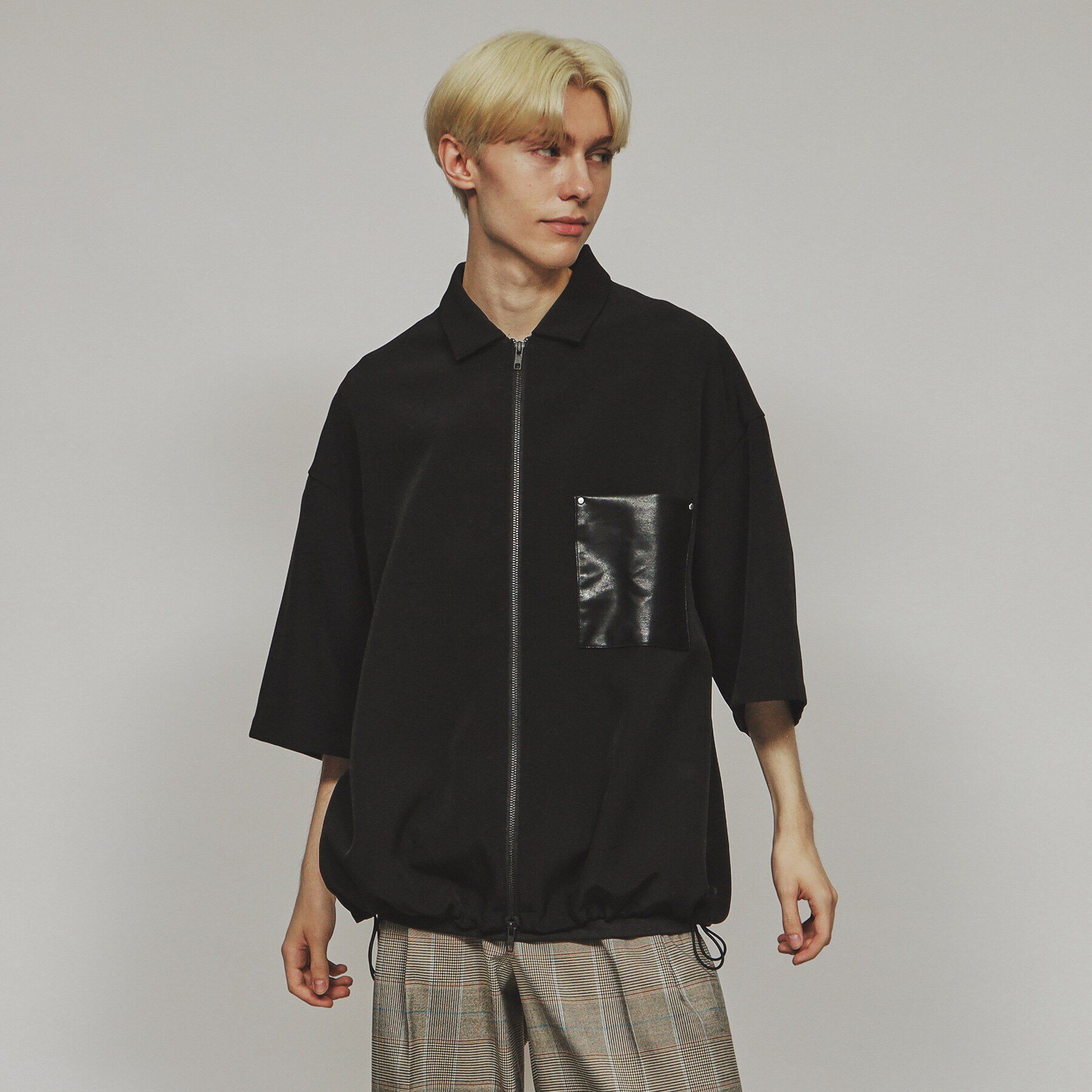 tk.TAKEO KIKUCHI「2WAY 6分袖シャツアウター」|シャツ・ブラウス|ブラック(019)