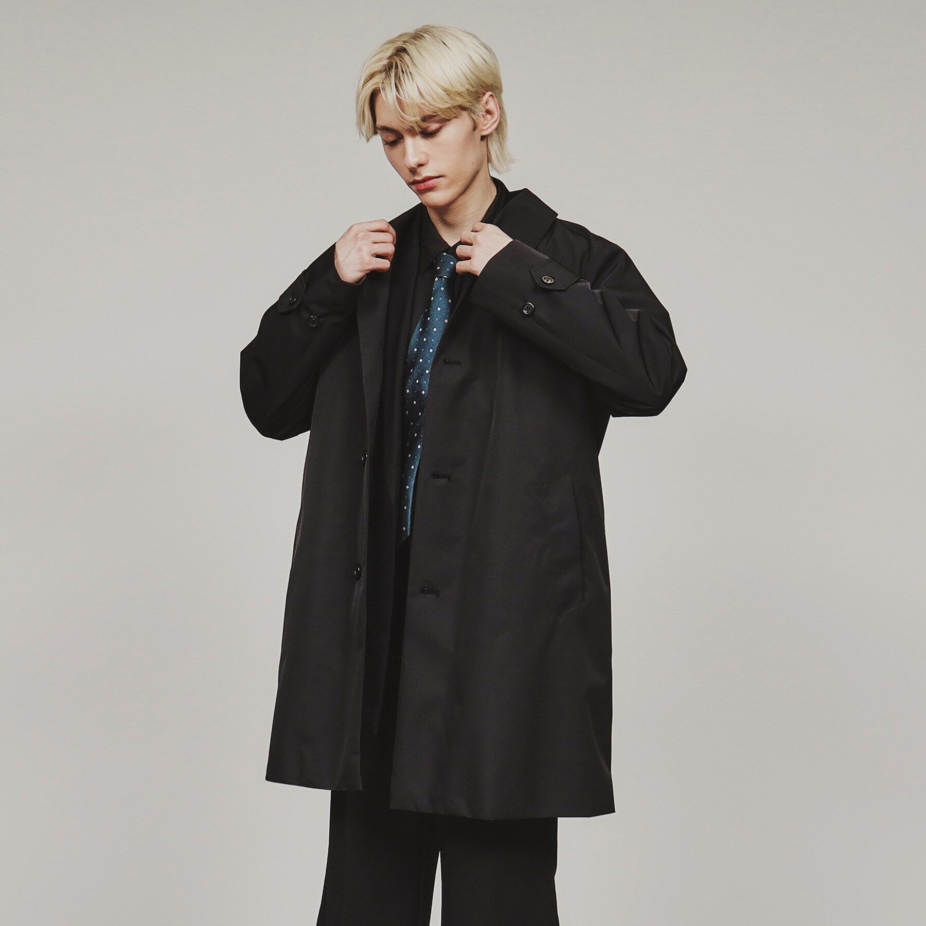 tk.TAKEO KIKUCHI「ライナー付ステンカラーコート」|ステンカラーコート|ブラック(019)