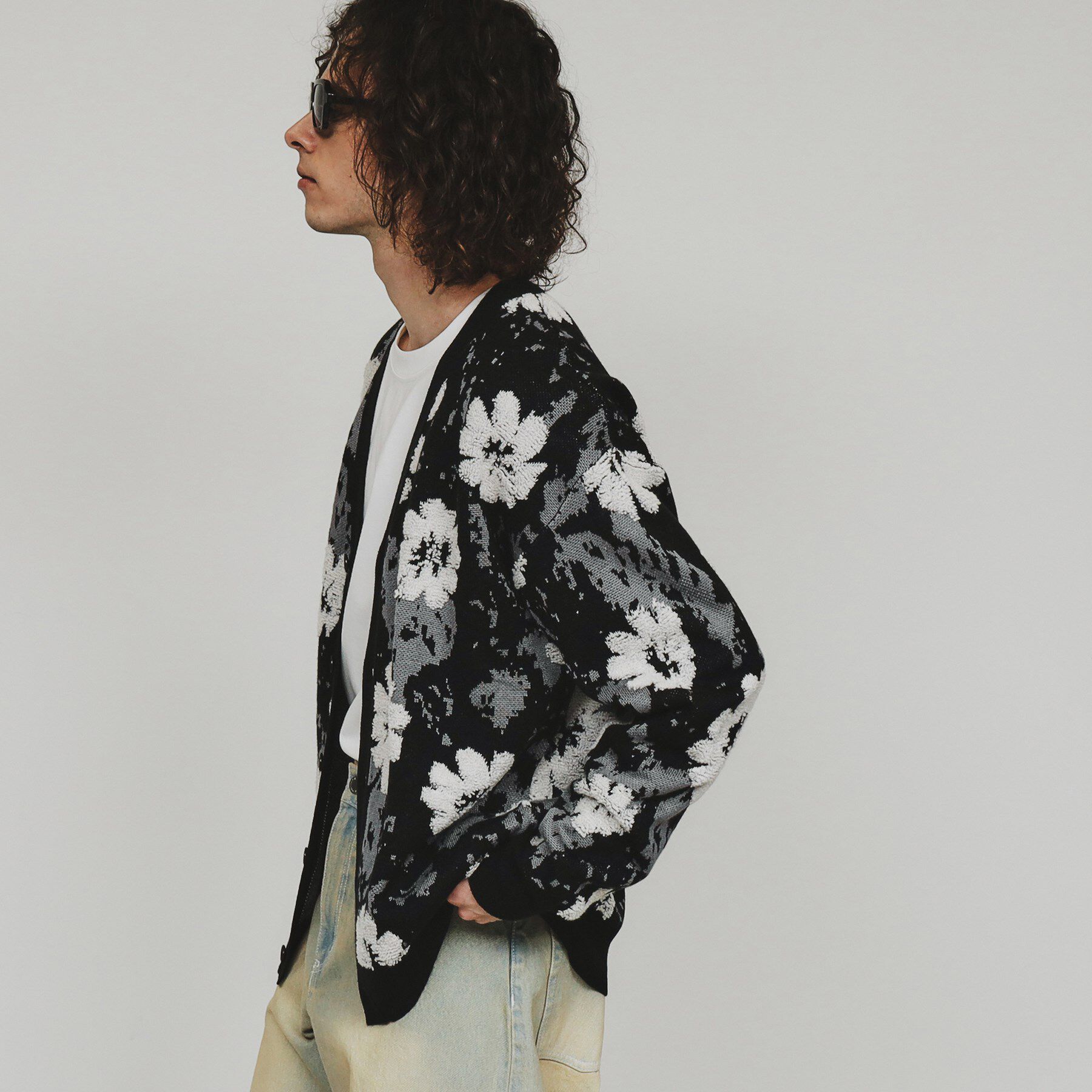 tk.TAKEO KIKUCHI「フラワージャカードカーディガン」|カーディガン|