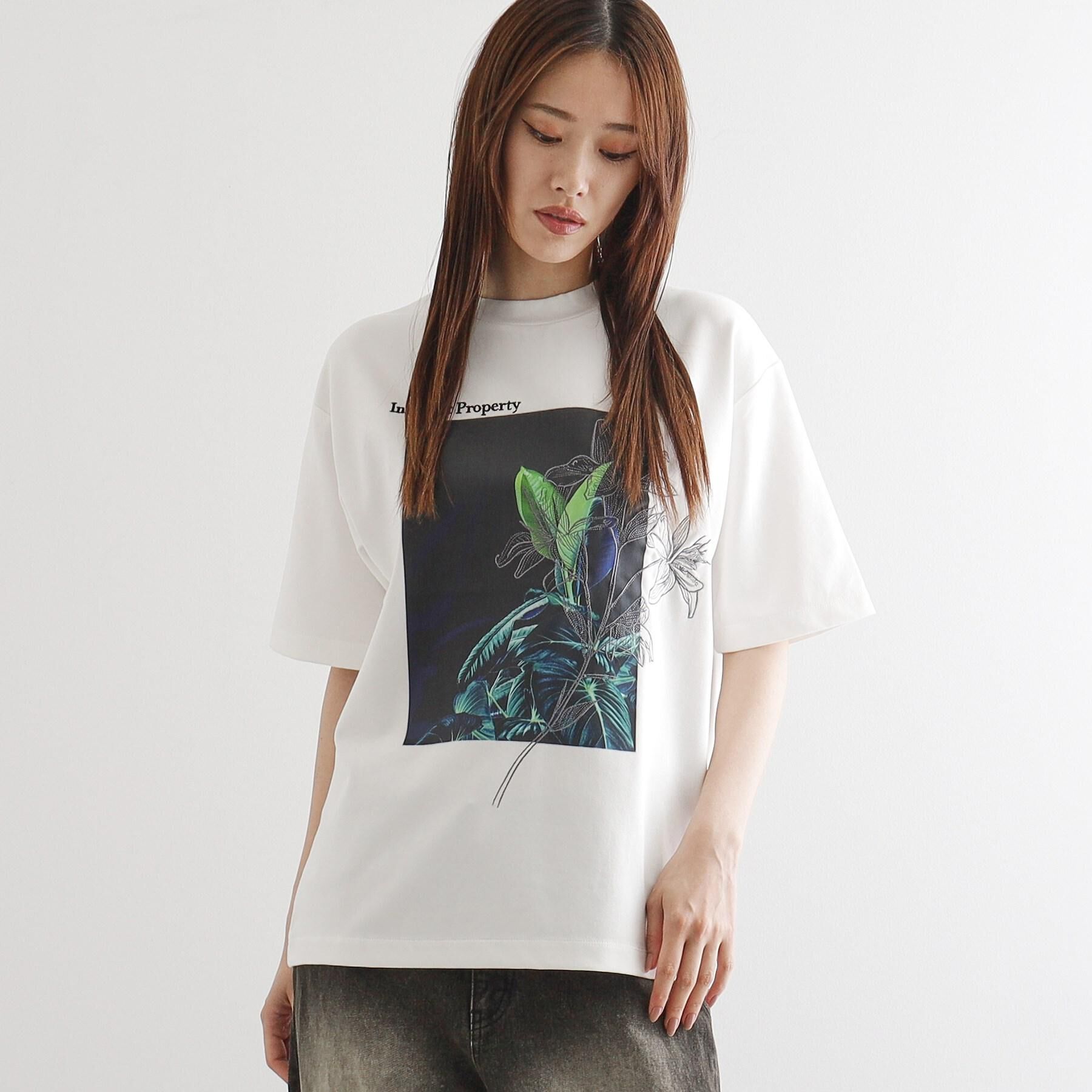 tk.TAKEO KIKUCHI「フラワープリントTシャツ」|Tシャツ・カットソー|