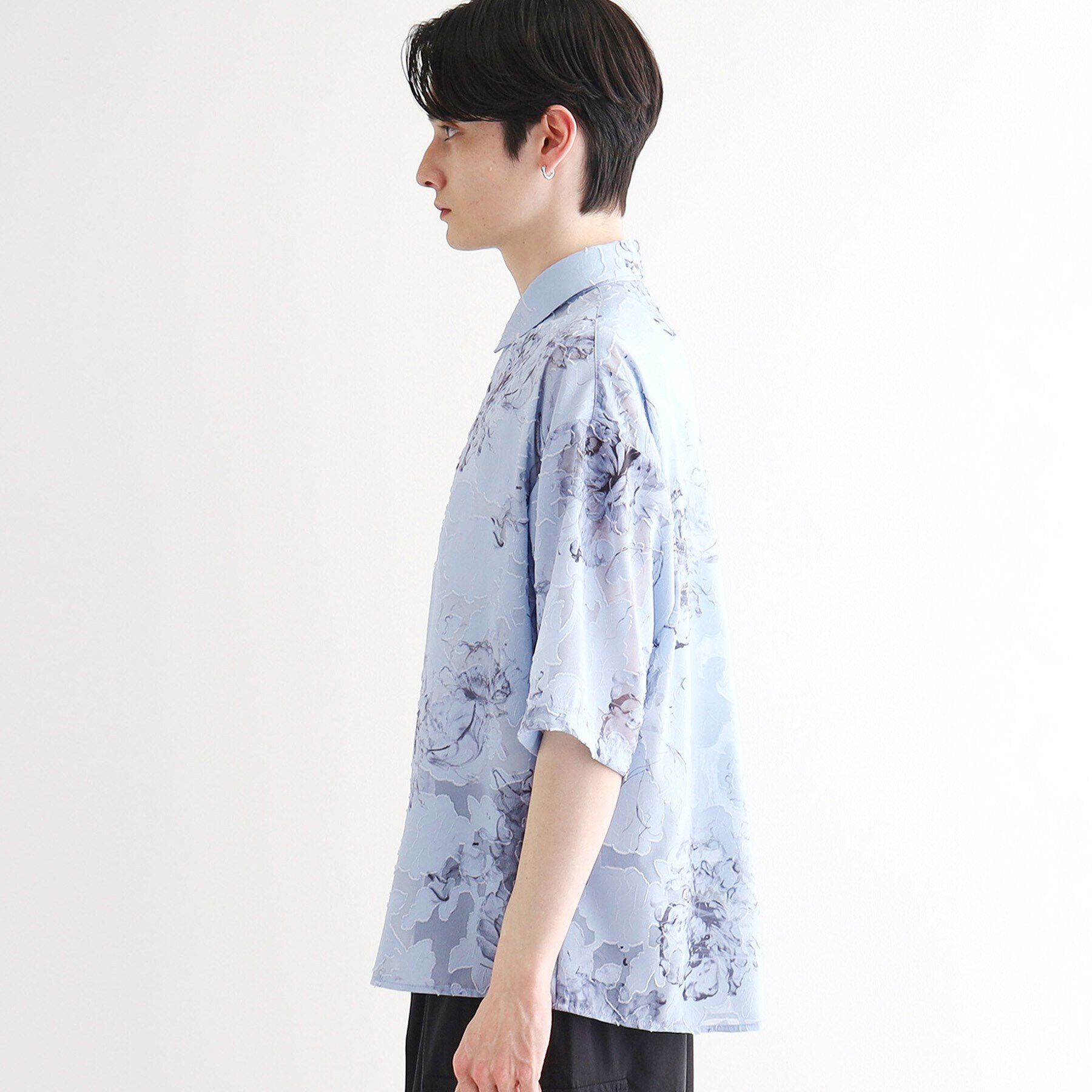 tk.TAKEO KIKUCHI「シアージャカードフラワーシャツ」|シャツ・ブラウス|