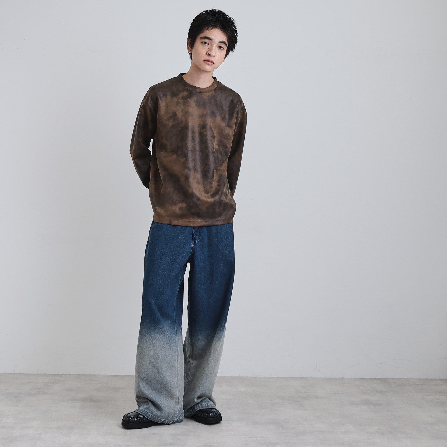 tk.TAKEO KIKUCHI「ヴィンテージライクプリント クルーネックカットソー」|Tシャツ・カットソー|