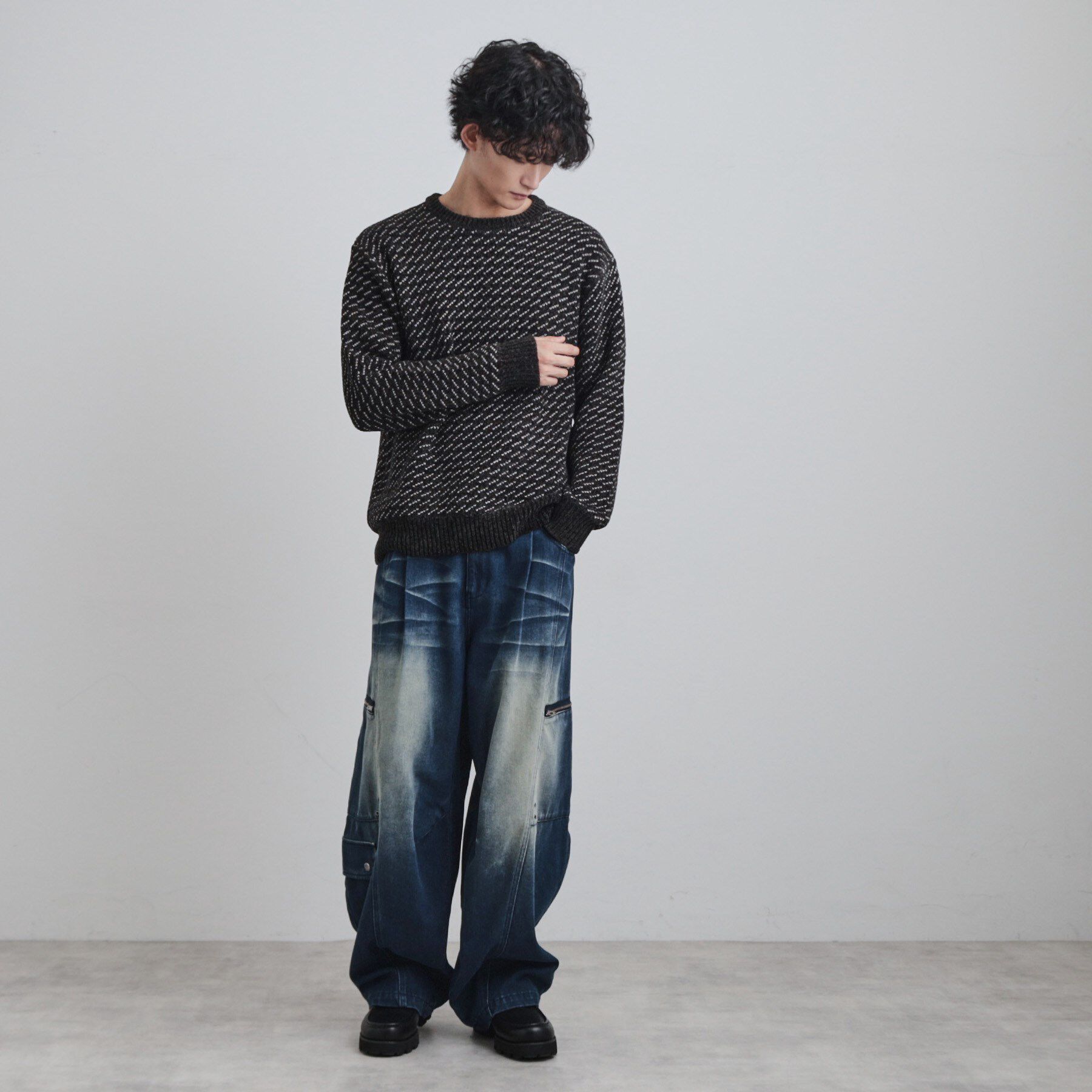 tk.TAKEO KIKUCHI「バーズアイモールニット」|ニット・セーター|