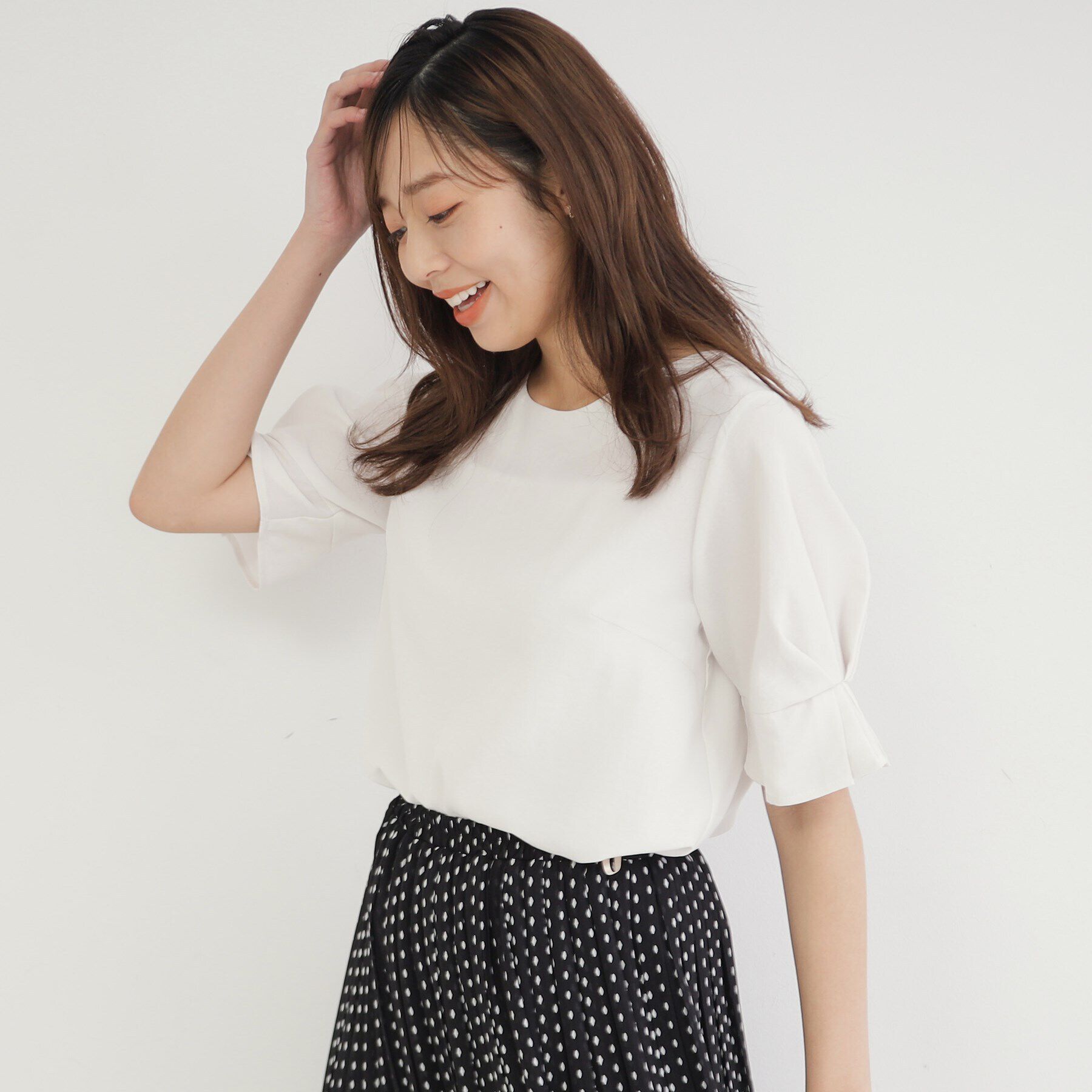 index「《新色追加》タックスリーブブラウス【洗濯機洗い可/吸水速乾/防シワ/抗ピル】」|シャツ・ブラウス|