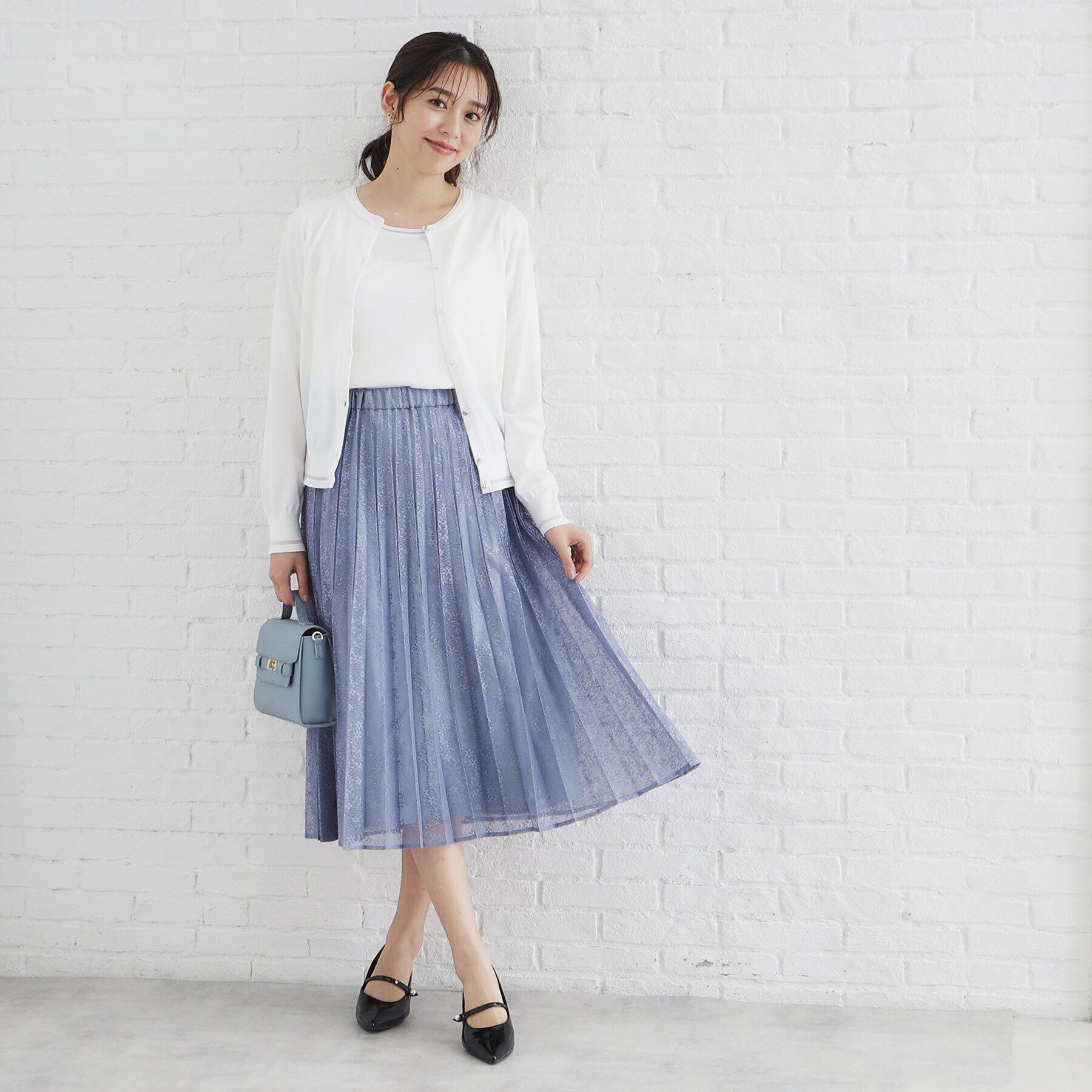 index「シアーラインデザインクルーネックニット/アンサンブル対応【洗濯機洗い可】」|ニット・セーター|